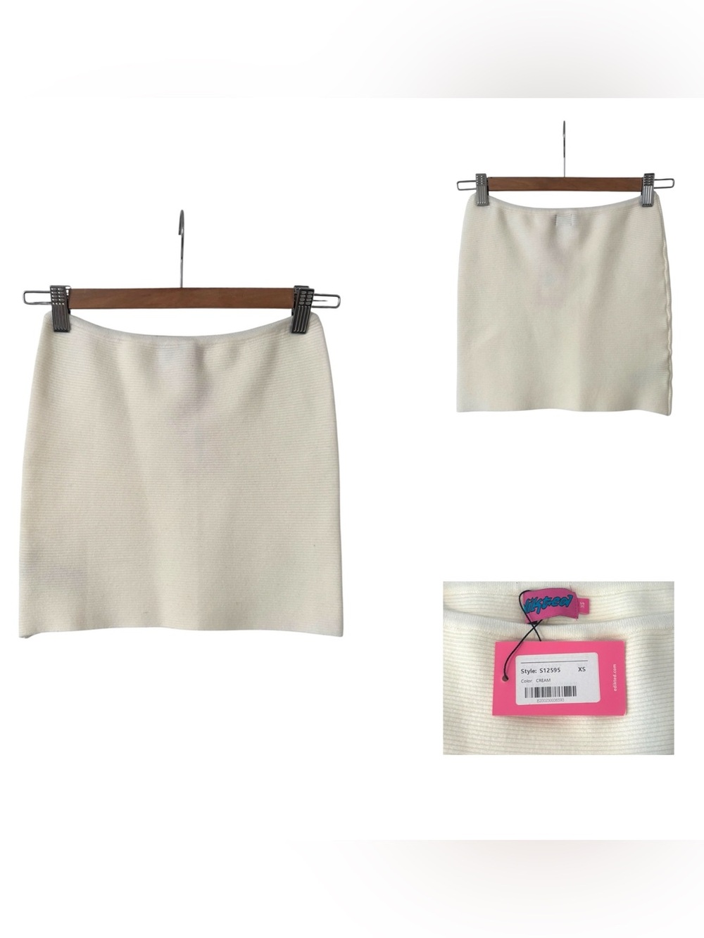 Edikted Ribbed Knit Mini Skirt